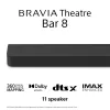 Sony BRAVIA Theatre Bar 8 – Dolby Atmos skaņas josla, 11 skaļruņi, Wi-Fi, Bluetooth, 360 Spatial Sound Mapping