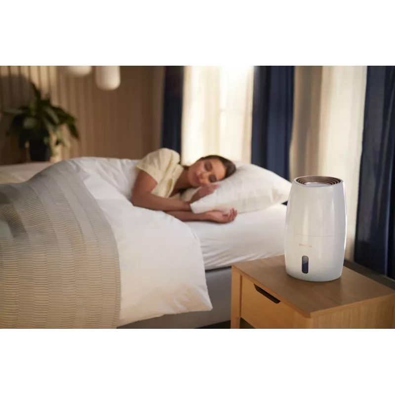 Gaisa mitrinātājs Philips HU2716/10 — 2 L tvertne, 17 W, balts/rožu zelts