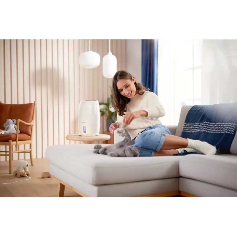Gaisa mitrinātājs Philips HU2716/10 — 2 L tvertne, 17 W, balts/rožu zelts