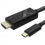 Techly USB-C uz HDMI 2.0 4K adaptera kabelis 2m Melns