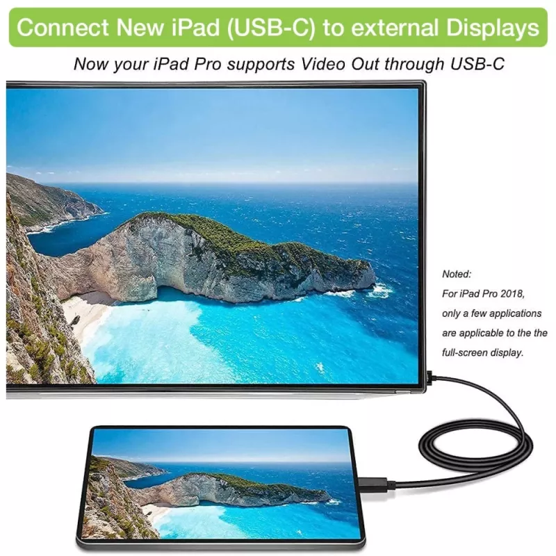Techly USB-C uz HDMI 2.0 4K adaptera kabelis 2m Melns