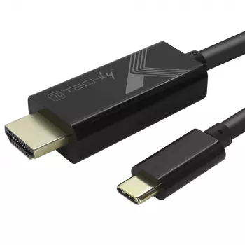 Techly IADAP-USBC-HDMI5TY video kabeļa adapteris 5 m USB Type-C – HDMI Type A (Standard) Melns