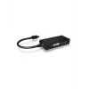 ICY BOX IB-AC1032 Mini DisplayPort uz DVI-D + VGA (D-Sub) + HDMI adapter, melns