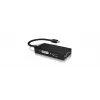 ICY BOX IB-AC1032 Mini DisplayPort uz DVI-D + VGA (D-Sub) + HDMI adapter, melns
