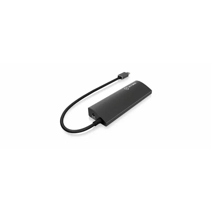 RAIDSONIC IB-AC6405-C USB 3.2 Gen 1 Type-C centrmezgls, 4 porti, melns, alumīnijs