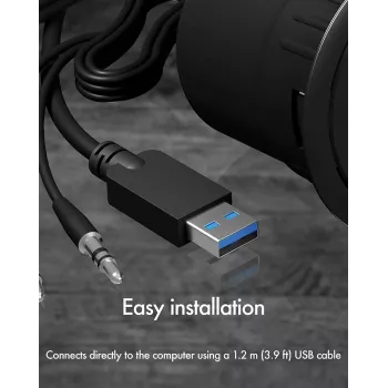 ICY BOX IB-HUB1403A USB 3.0 centrmezgls galdam, 4 porti, ar audio pieslēgvietām, melns