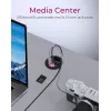 ICY BOX IB-HUB1404A USB centrmezgls ar karšu lasītāju, melns