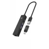 ICY BOX IB-HUB1439-LAN vadu USB 3.2 Gen 1 (3.1 Gen 1) Type-A centrmezgls, melns