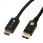 Techly ICOC-DSP-H12-010 savienojuma kabelis no DisplayPort 1.2 uz HDMI, M/M, 1 m, melnā krāsā