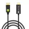 Techly ICOC-DSP-H12-010 savienojuma kabelis no DisplayPort 1.2 uz HDMI, M/M, 1 m, melnā krāsā