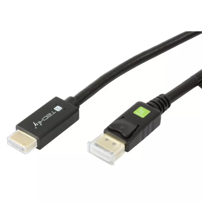Techly ICOC-DSP-H12-010 savienojuma kabelis no DisplayPort 1.2 uz HDMI, M/M, 1 m, melnā krāsā