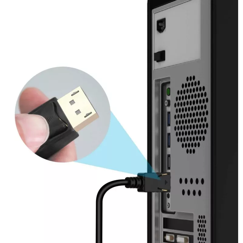 Techly ICOC-DSP-H12-010 savienojuma kabelis no DisplayPort 1.2 uz HDMI, M/M, 1 m, melnā krāsā