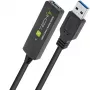 Techly ICUR30100G USB 3.2 Gen 1 (USB 3.0) pagarinātāja kabelis ar signāla atkārtotāju, 10 m