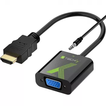 Techly HDMI–VGA pārveidotājs ar audio IDATA HDMI-VGA2A