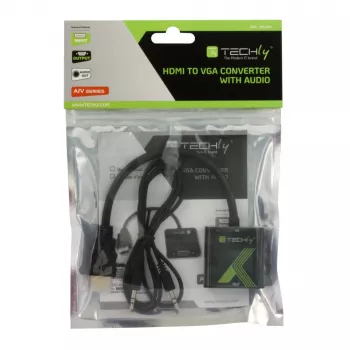 Techly HDMI–VGA pārveidotājs ar audio IDATA HDMI-VGA2A