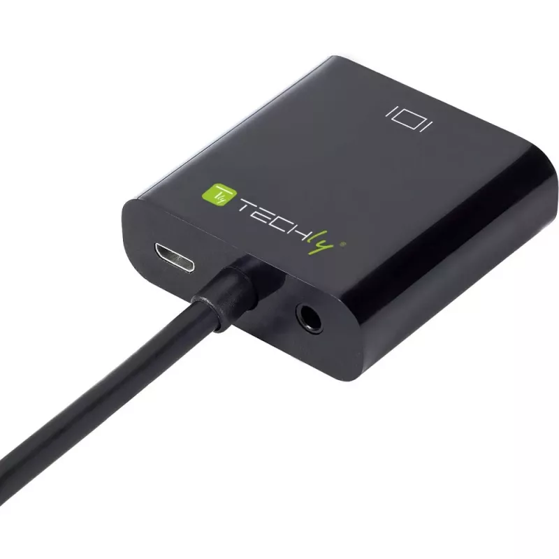 Techly HDMI-VGA2AU adapteris HDMI uz VGA ar Micro USB un audio 0.15 m