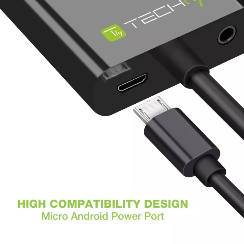 Techly HDMI-VGA2AU adapteris HDMI uz VGA ar Micro USB un audio 0.15 m