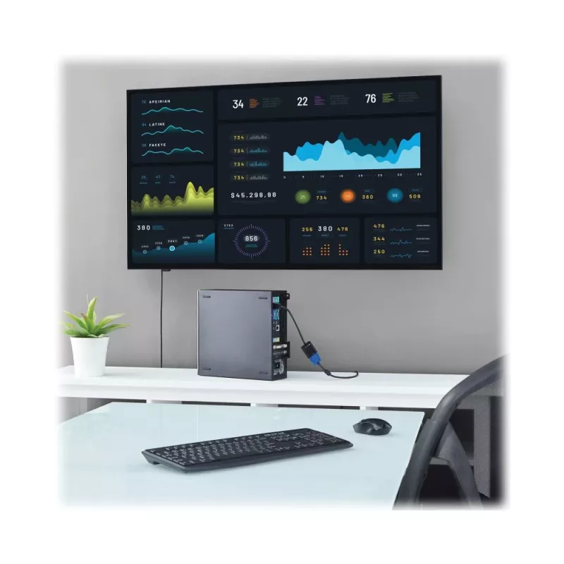 Techly HDMI-VGA2AU adapteris HDMI uz VGA ar Micro USB un audio 0.15 m