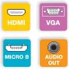 Techly HDMI-VGA2AU adapteris HDMI uz VGA ar Micro USB un audio 0.15 m