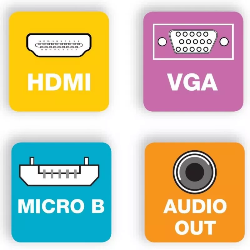 Techly HDMI-VGA2AU adapteris HDMI uz VGA ar Micro USB un audio 0.15 m