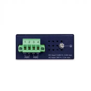Nepārvaldīts Gigabitu Ethernet komutators PLANET IGS-510TF — 4 x 10/100/1000 Mbps, 10 Gbit/s komutācija, 9–48V DC, sienas montāža