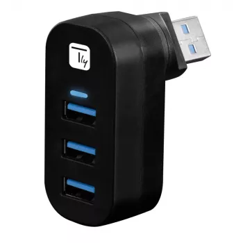 Techly IUSB3-HUB3-ROTB USB 3.2 Gen 1 centrmezgls 3× Type-A 5000 Mbit/s Melns