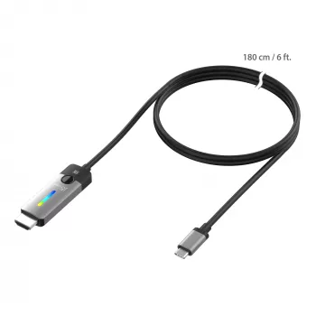 j5create JCC157-N USB-C uz HDMI 2.1 8K kabelis 1.79m