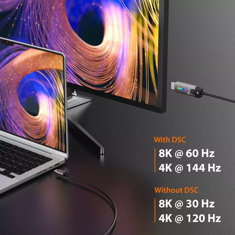 j5create JCC157-N USB-C uz HDMI 2.1 8K kabelis 1.79m