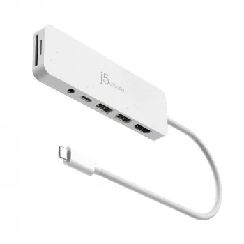 j5create JCD373EW - USB-C daudzportu centrmezgls ar Power Delivery