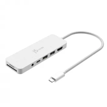 j5create JCD373EW - USB-C daudzportu centrmezgls ar Power Delivery