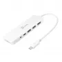j5create JCD373-N USB-C centrmezgls ar vairākiem portiem un Power Delivery, HDMI 4K (3840x2160 @ 30 Hz), USB-A, USB-C, SD/microSD, 3,5 mm, 5 Gbit/s, balts