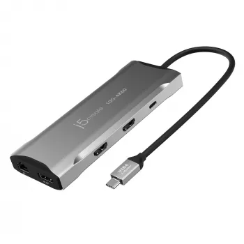 j5create JCD397-N 4K60 Elite USB-C Mini Doks ar vairāku monitoru atbalstu