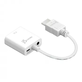 j5create JDA213 HDMI uz VGA adapteris balts 0.1m 1920x1080P