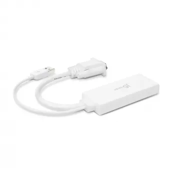 j5create JDA214 VGA uz HDMI video audio adapter balts 0.176m