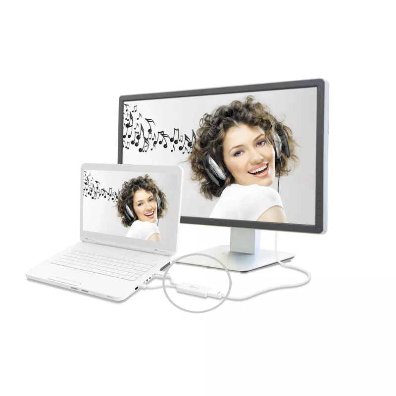 j5create JDA214 VGA uz HDMI video audio adapter balts 0.176m