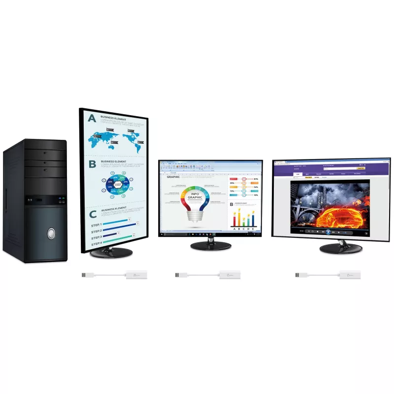 j5create JUA254 USB 3.0 HDMI ārējā videokarte vairākiem monitoriem
