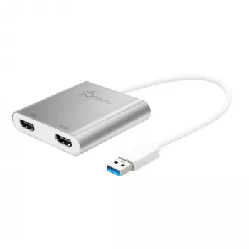 j5create JUA365 USB 3.0 uz Diviem HDMI Daudzmonitoru Pievienotājs, Sudraba