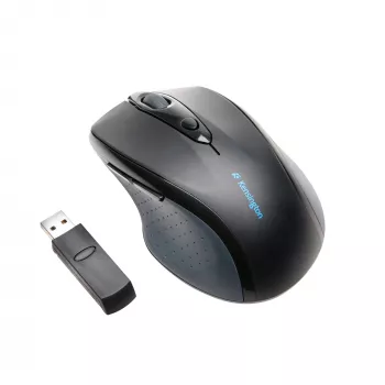 Kensington Pro Fit Wireless Full-Size pele, divpusēja, optiskā, RF bezvadu, 1600 DPI, melna