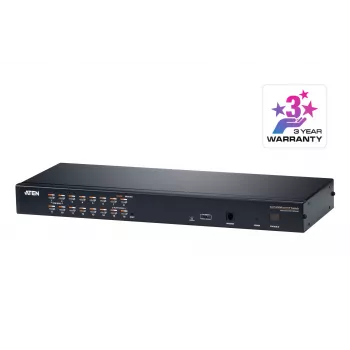 ATEN KH1516Ai 16 portu CAT5e/6 KVM pārslēdzējs pa IP, 1920 x 1200 pikseļi, Ethernet LAN, WUXGA, 8,9 W, Melns