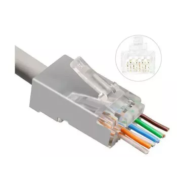 Microconnect KON512-50EZ RJ45 savienotājs CAT6a, sudraba, 50 gab.