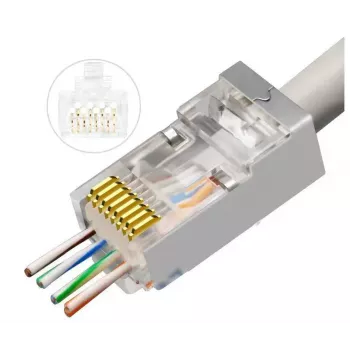 Microconnect KON512-50EZ RJ45 savienotājs CAT6a, sudraba, 50 gab.