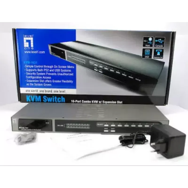 LevelOne KVM-1631 16-Portu PS/2-USB VGA KVM Slēdzis