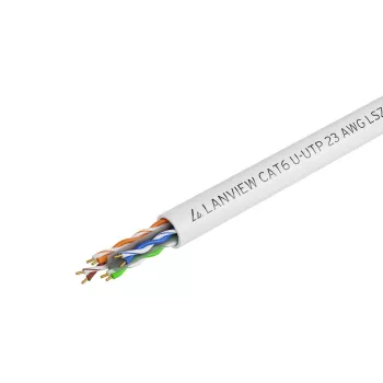 Tīkla kabelis Lanview LVN122114 305m Cat6 U/UTP 10000 Mbit/s Balts