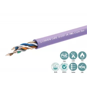 Tīkla kabelis Lanview LVN122152 RJ45 Cat5e 305 m Violeta