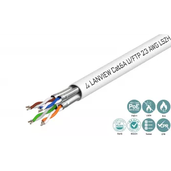 Lanview LVN122430 tīkla kabelis balts 500 m Cat6a U/FTP (STP)