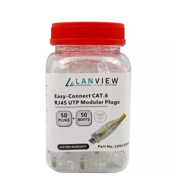 Lanview LVN125305 RJ45 savienotājs caurspīdīgs 50 gab.