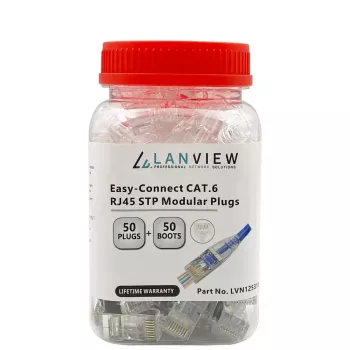 Lanview LVN125310 RJ45 savienotājs caurspīdīgs 50 gab.