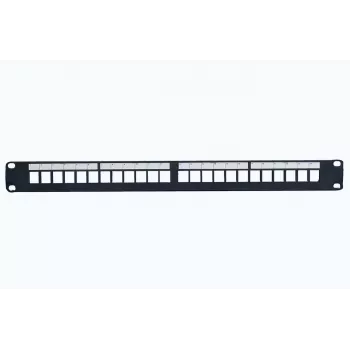 Lanview LVN127603 19 inch 1U ekranēts sadales panelis 24×RJ-45 Cat5e STP