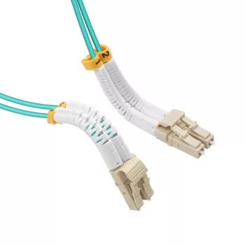 Lanview LVO231301-FLEX optiskā šķiedras kabelis 2 m LC/LC OM3 akvamarīna krāsā