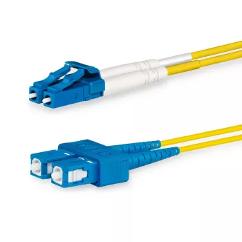 Lanview LVO231495 optiskās šķiedras kabelis 10 m 2x LC 2x SC dzeltens